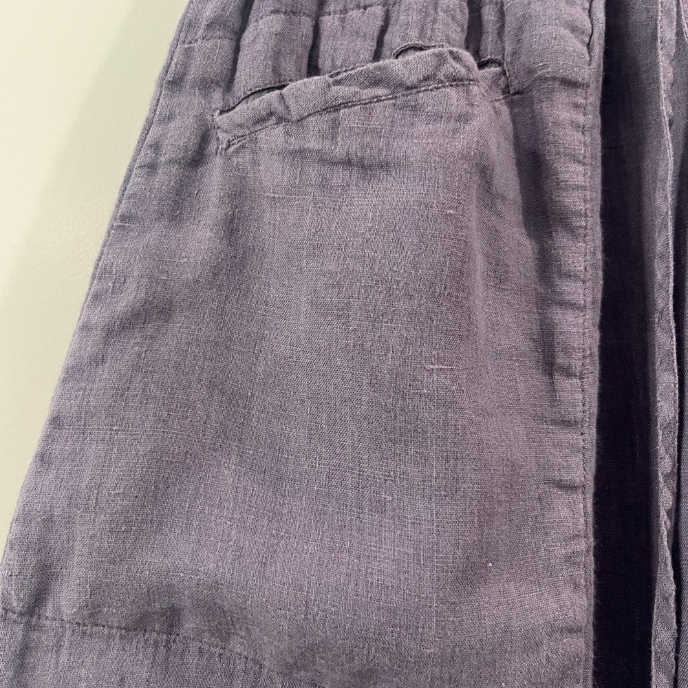 Flax Slate-Lavender Drawstring Midi Skirt size medium/large elastic waist - Picture 3 of 6